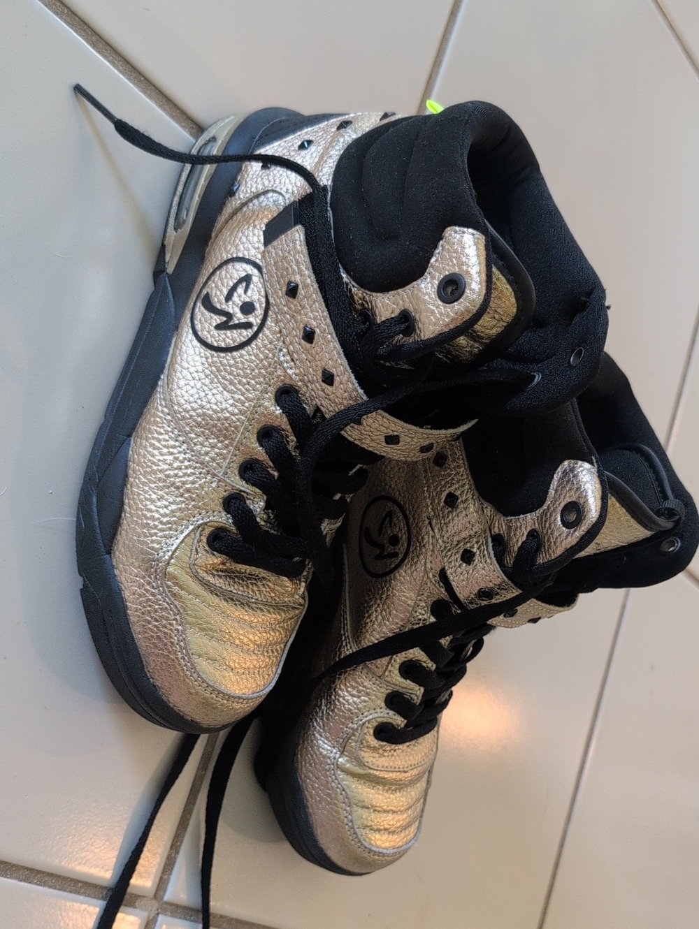 Women's gold High Top Zumba Shoes